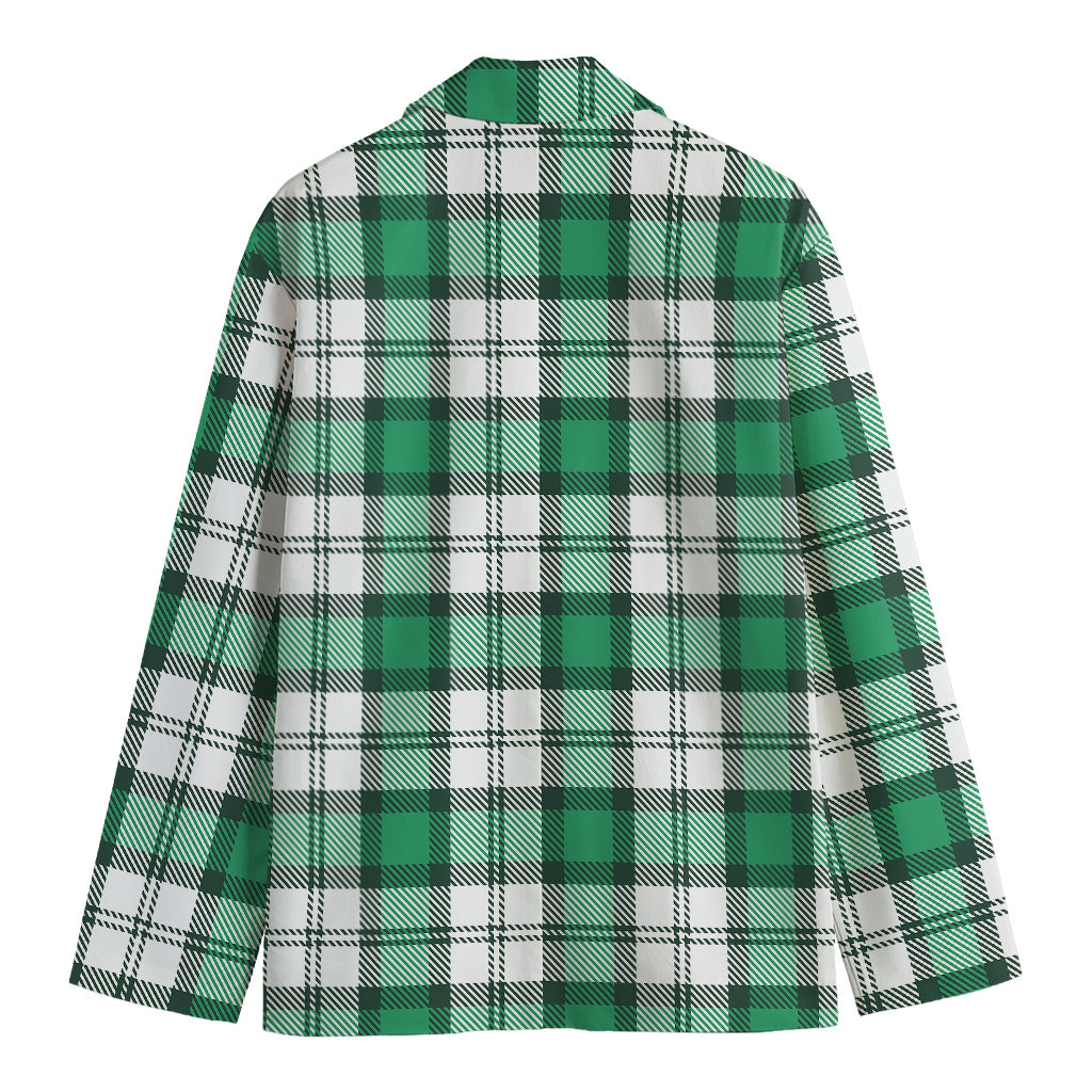 Shamrock St. Patrick's Day Tartan Print Men's Blazer