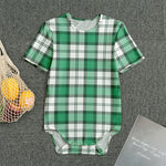 Shamrock St. Patrick's Day Tartan Print Men's Bodysuit