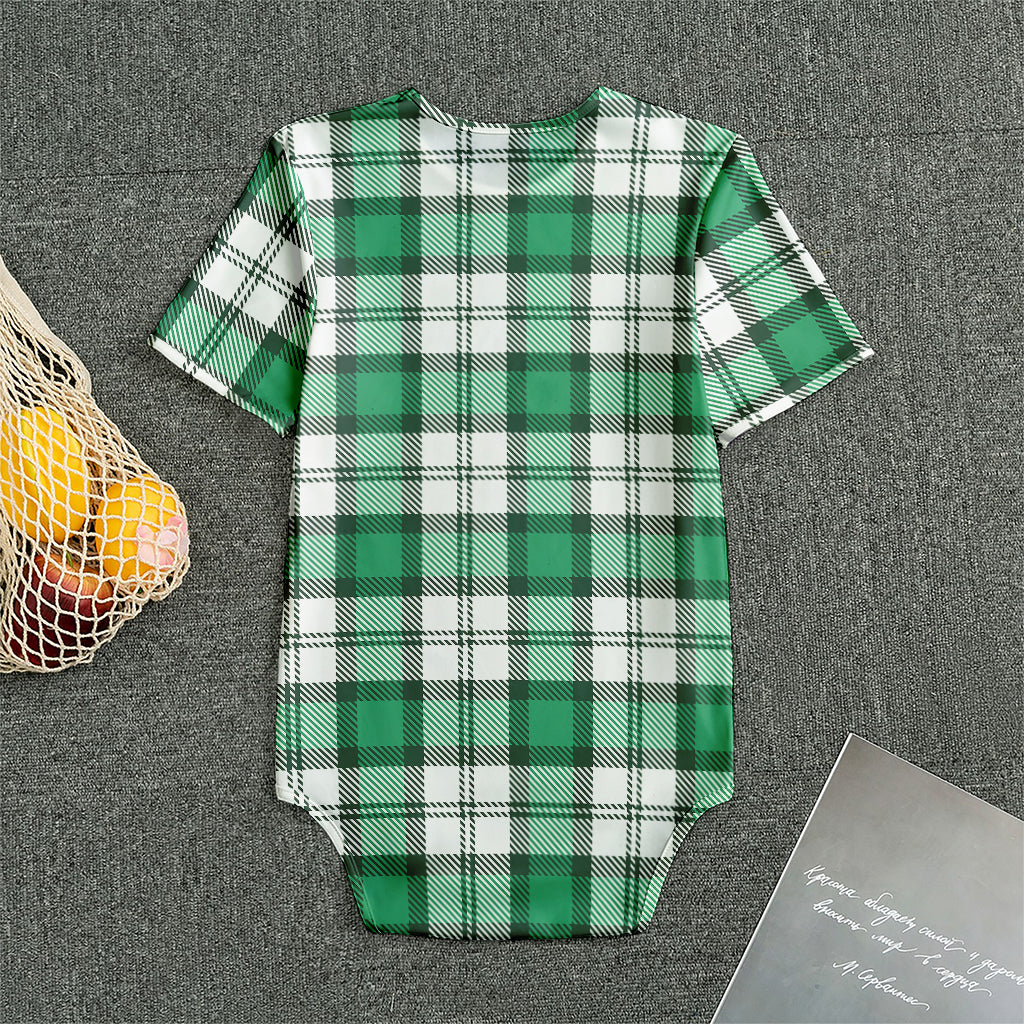 Shamrock St. Patrick's Day Tartan Print Men's Bodysuit