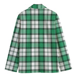 Shamrock St. Patrick's Day Tartan Print Men's Cotton Blazer