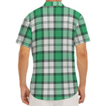 Shamrock St. Patrick's Day Tartan Print Men's Deep V-Neck Shirt