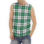 Shamrock St. Patrick's Day Tartan Print Men's Fitness Tank Top