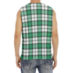 Shamrock St. Patrick's Day Tartan Print Men's Fitness Tank Top
