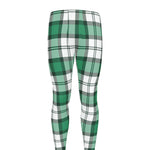 Shamrock St. Patrick's Day Tartan Print Men's leggings