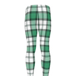 Shamrock St. Patrick's Day Tartan Print Men's leggings
