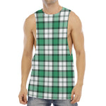 Shamrock St. Patrick's Day Tartan Print Men's Muscle Tank Top