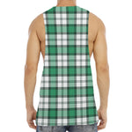 Shamrock St. Patrick's Day Tartan Print Men's Muscle Tank Top