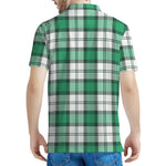Shamrock St. Patrick's Day Tartan Print Men's Polo Shirt