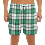 Shamrock St. Patrick's Day Tartan Print Men's Split Running Shorts