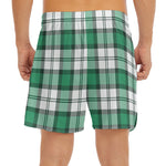 Shamrock St. Patrick's Day Tartan Print Men's Split Running Shorts