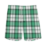 Shamrock St. Patrick's Day Tartan Print Men's Sports Shorts