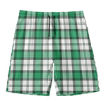 Shamrock St. Patrick's Day Tartan Print Men's Swim Trunks