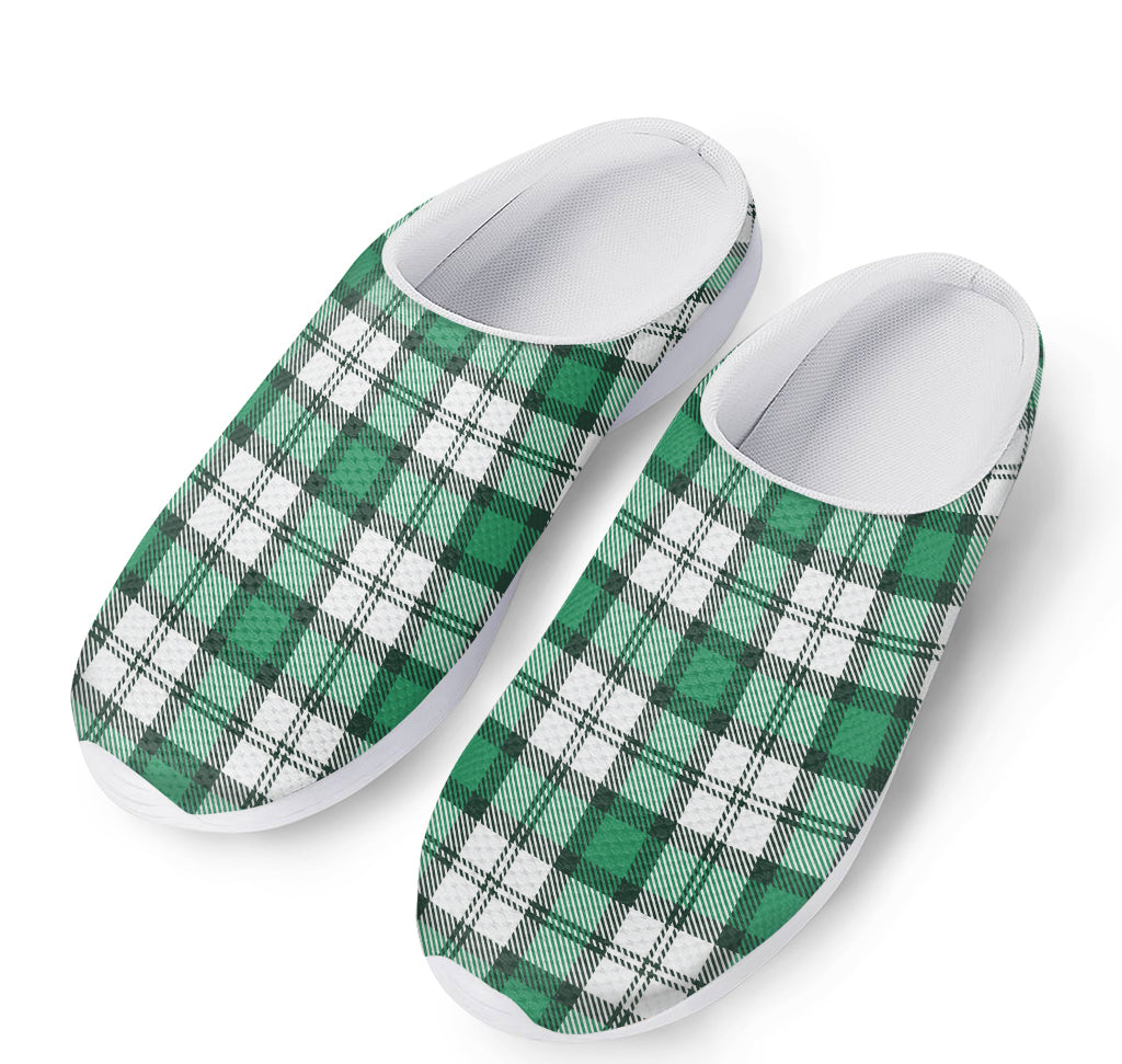 Shamrock St. Patrick's Day Tartan Print Mesh Casual Shoes
