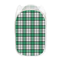 Shamrock St. Patrick's Day Tartan Print Mesh Laundry Hamper