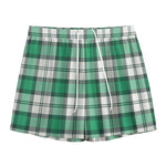 Shamrock St. Patrick's Day Tartan Print Mesh Shorts