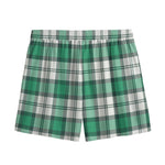 Shamrock St. Patrick's Day Tartan Print Mesh Shorts