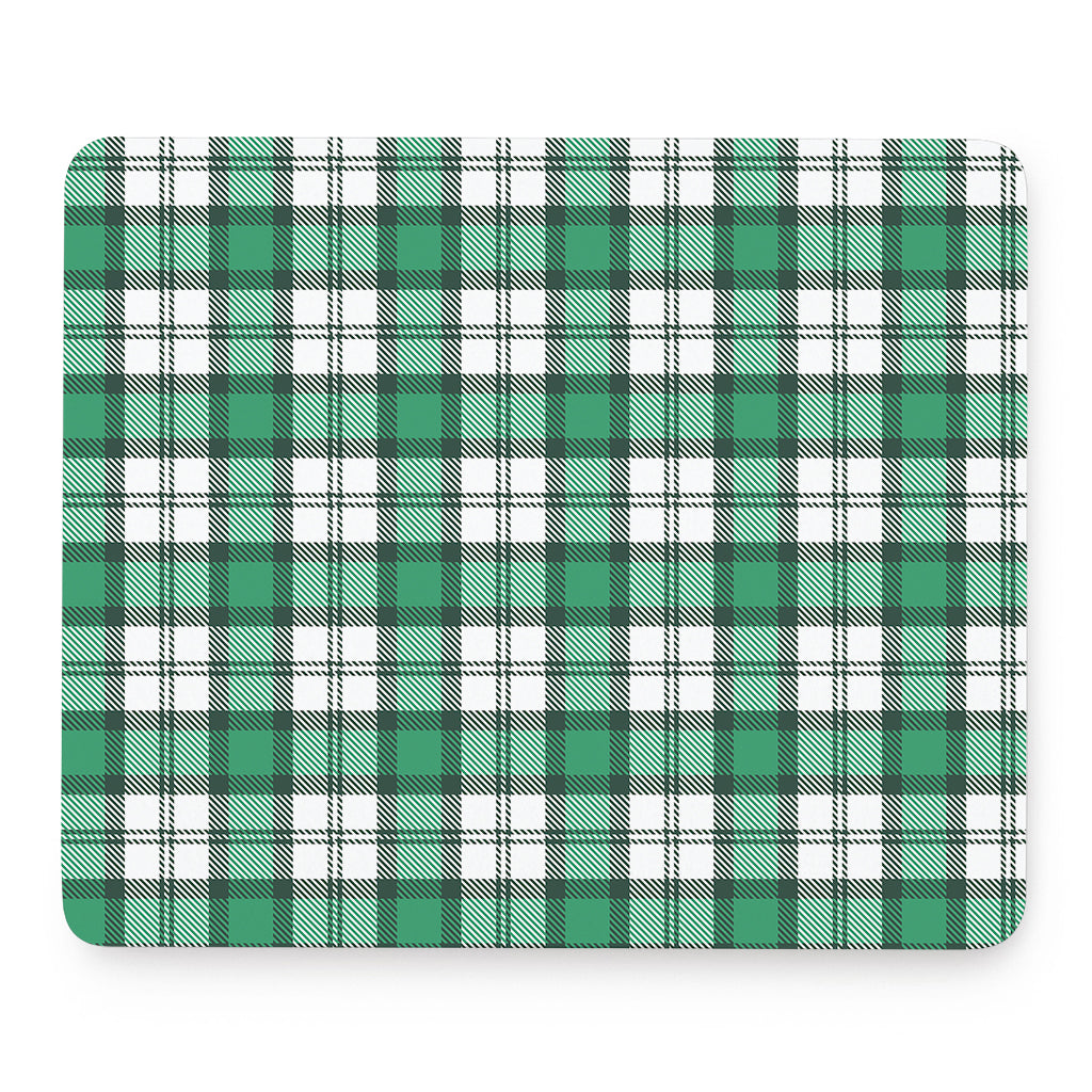 Shamrock St. Patrick's Day Tartan Print Mouse Pad