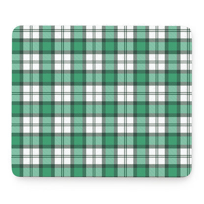 Shamrock St. Patrick's Day Tartan Print Mouse Pad