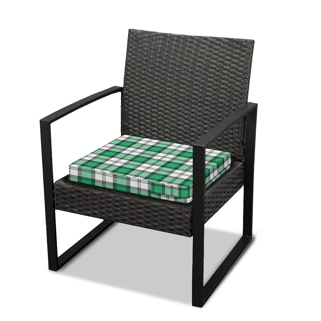 Shamrock St. Patrick's Day Tartan Print Outdoor Seat Cushion Cover