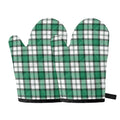 Shamrock St. Patrick's Day Tartan Print Oven Mitts