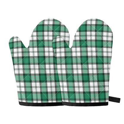 Shamrock St. Patrick's Day Tartan Print Oven Mitts