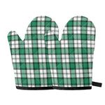 Shamrock St. Patrick's Day Tartan Print Oven Mitts