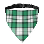 Shamrock St. Patrick's Day Tartan Print Over The Collar Dog Bandana