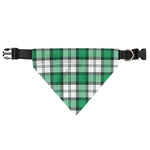 Shamrock St. Patrick's Day Tartan Print Over The Collar Dog Bandana