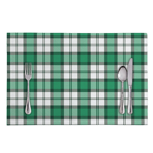 Shamrock St. Patrick's Day Tartan Print Placemat