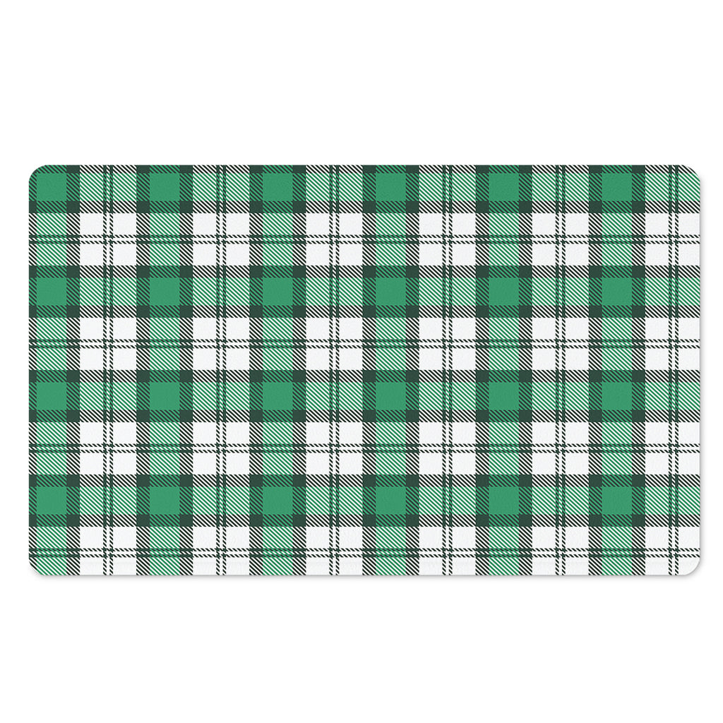 Shamrock St. Patrick's Day Tartan Print Polyester Doormat