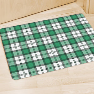 Shamrock St. Patrick's Day Tartan Print Polyester Doormat