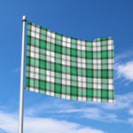 Shamrock St. Patrick's Day Tartan Print Polyester Flag