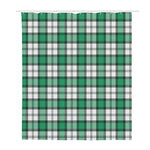 Shamrock St. Patrick's Day Tartan Print Polyester Shower Curtain