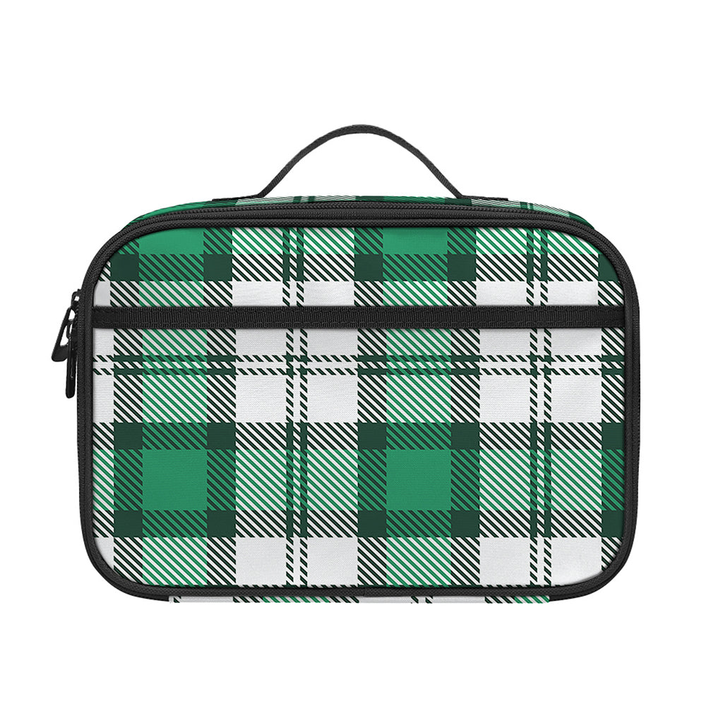 Shamrock St. Patrick's Day Tartan Print Portable Lunch Bag