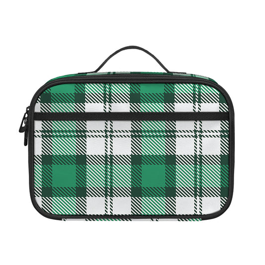 Shamrock St. Patrick's Day Tartan Print Portable Lunch Bag