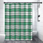 Shamrock St. Patrick's Day Tartan Print Premium Shower Curtain
