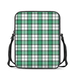 Shamrock St. Patrick's Day Tartan Print Rectangular Crossbody Bag