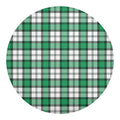 Shamrock St. Patrick's Day Tartan Print Round Blanket