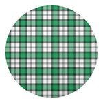 Shamrock St. Patrick's Day Tartan Print Round Blanket