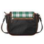 Shamrock St. Patrick's Day Tartan Print Saddle Bag