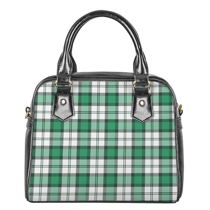 Shamrock St. Patrick's Day Tartan Print Shoulder Handbag