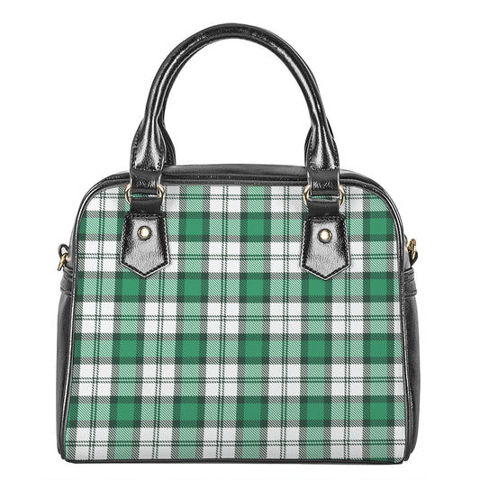 Shamrock St. Patrick's Day Tartan Print Shoulder Handbag