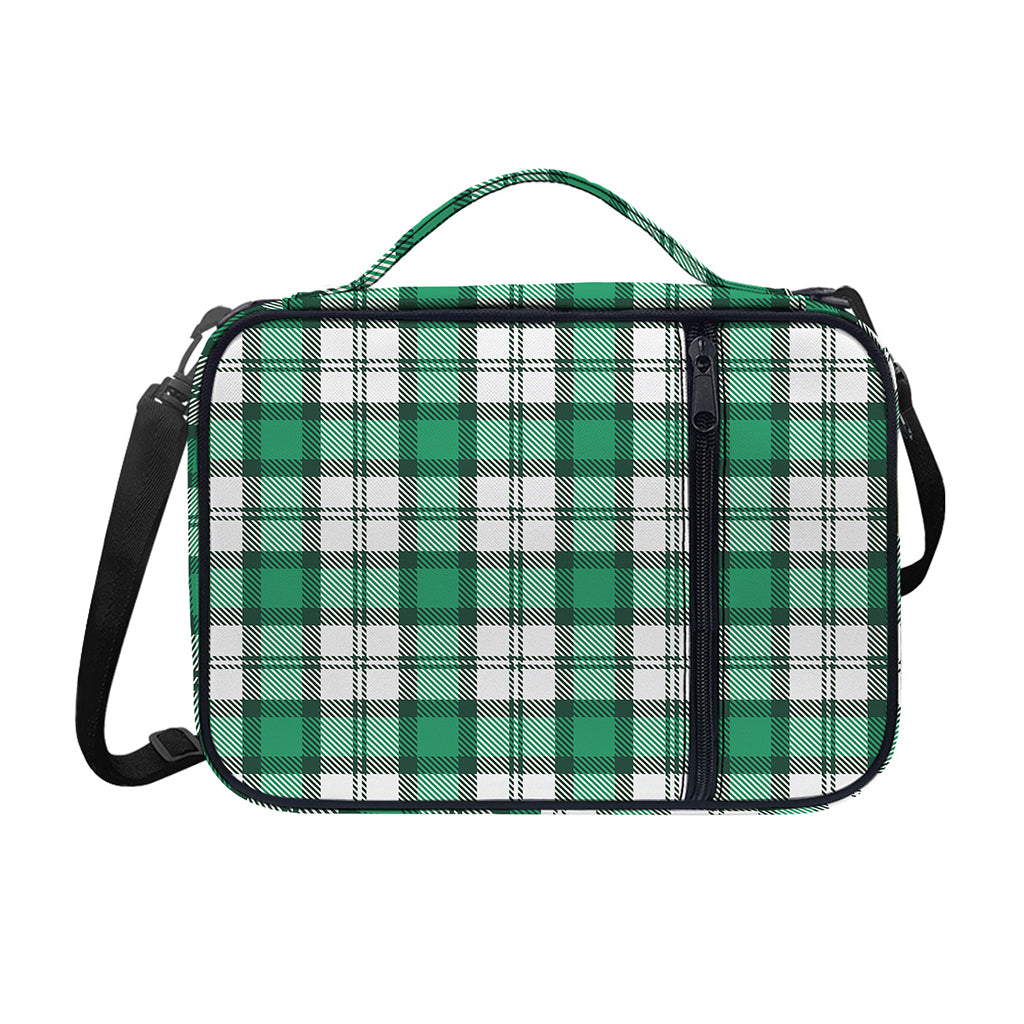 Shamrock St. Patrick's Day Tartan Print Shoulder Strap Bible Bag