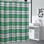Shamrock St. Patrick's Day Tartan Print Shower Curtain