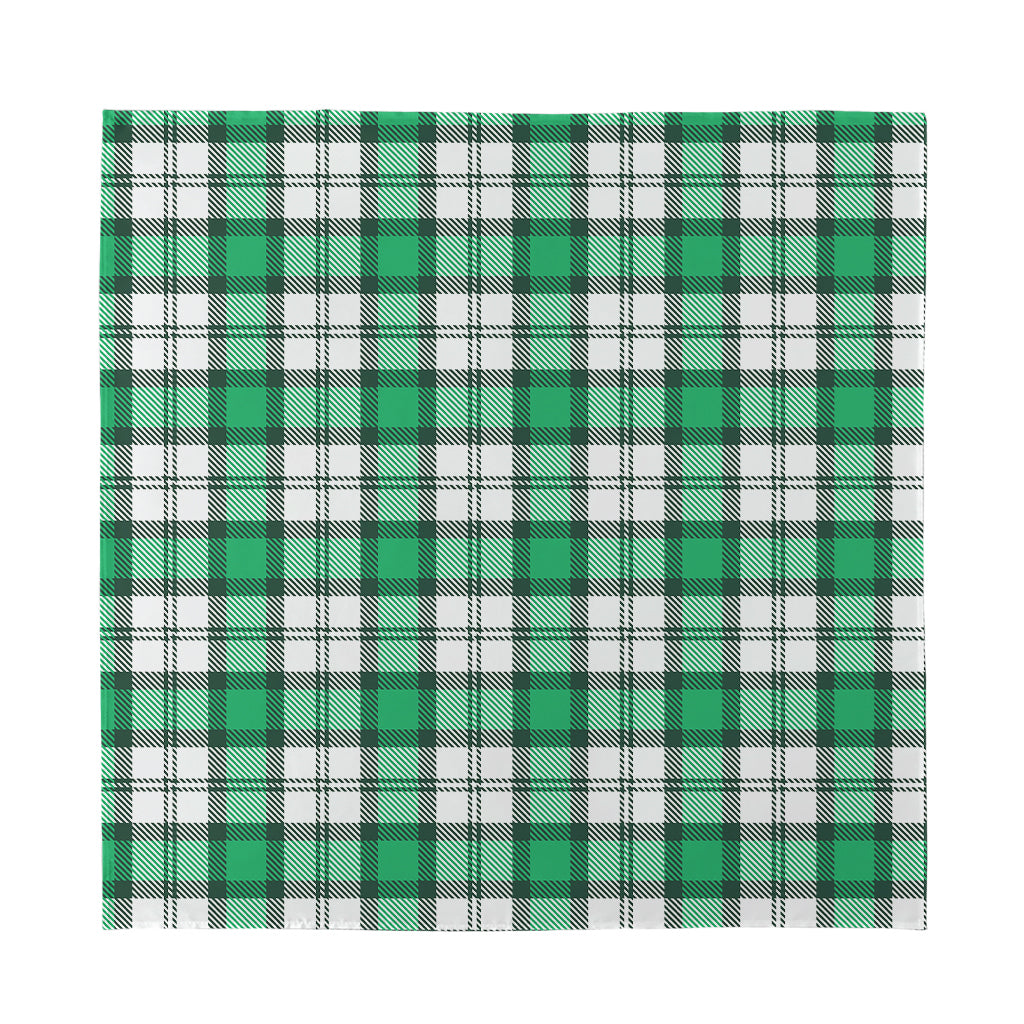 Shamrock St. Patrick's Day Tartan Print Silk Bandana