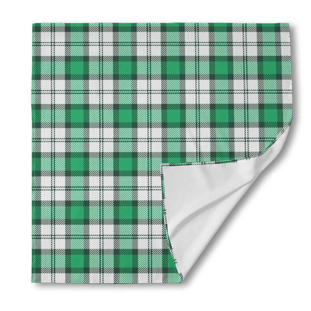 Shamrock St. Patrick's Day Tartan Print Silk Bandana