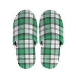 Shamrock St. Patrick's Day Tartan Print Slippers