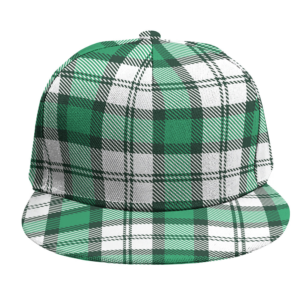 Shamrock St. Patrick's Day Tartan Print Snapback Cap