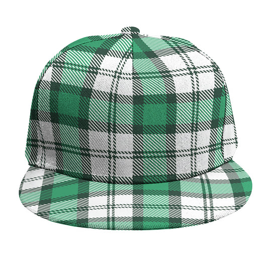 Shamrock St. Patrick's Day Tartan Print Snapback Cap