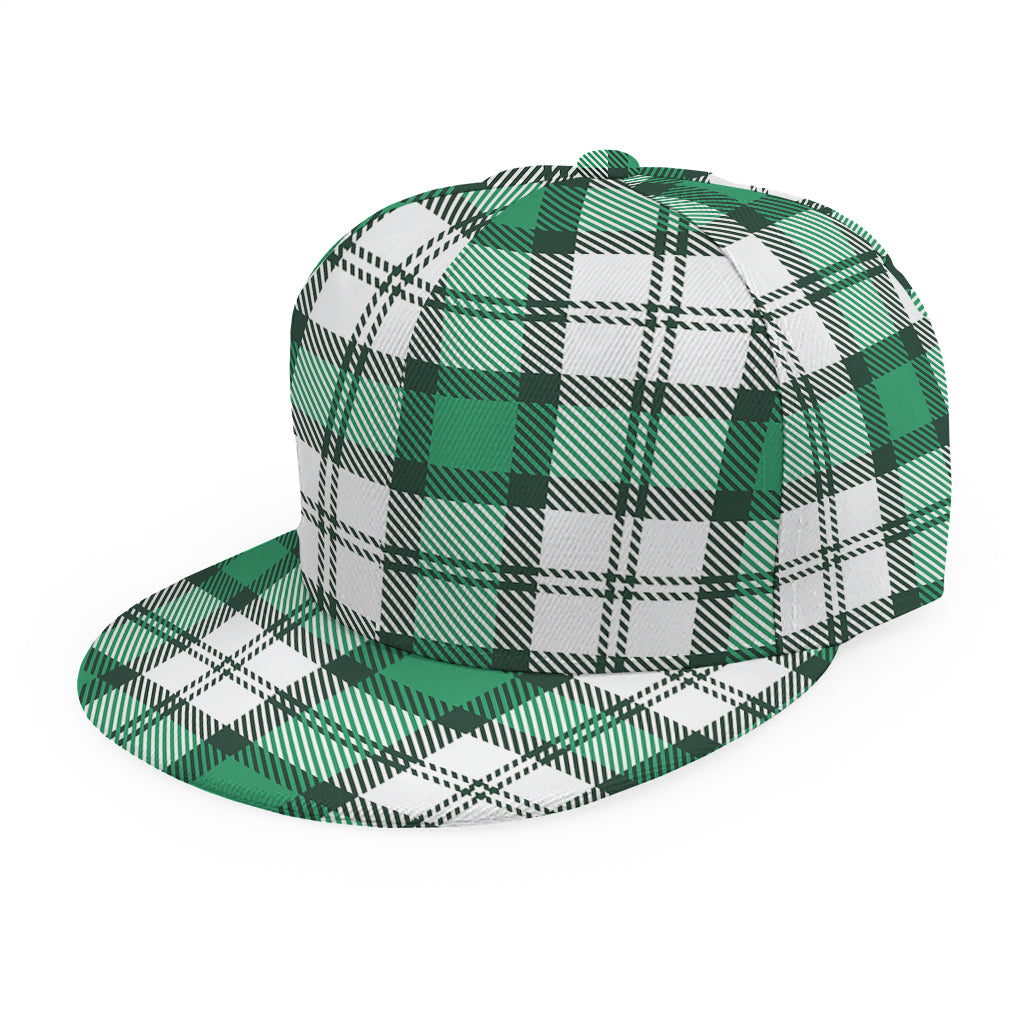 Shamrock St. Patrick's Day Tartan Print Snapback Cap